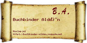 Buchbinder Aldán névjegykártya